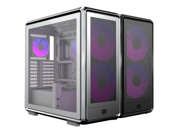 Cooler Master MasterFrame 600 Mesh - Mid tower - SSI CEB - genomskinlig sidopanel (härdat glas) (ATX) - svart - USB/ljud