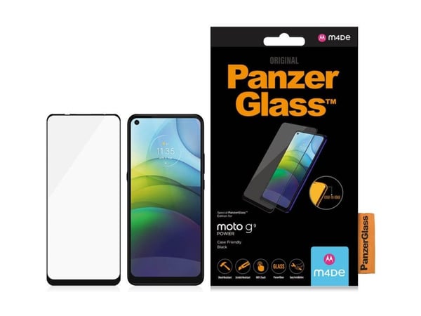 PanzerGlass - Skärmskydd för mobiltelefon - glas - ramfärg svart - för Motorola Moto G9 Power