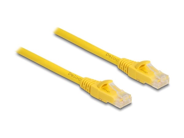 Delock - Patchkabel - RJ-45 (hankontakt) till RJ-45 (hankontakt) - 1 m - 6,1 mm - UTP - CAT 6a - halogenfri, Fast Tracing - gul