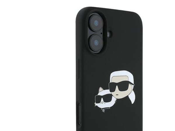 Karl Lagerfeld KLHMP16MSKCHPPLK till Apple iPhone 16 Plus 6,7" svart silikonskal med dubbla motiv