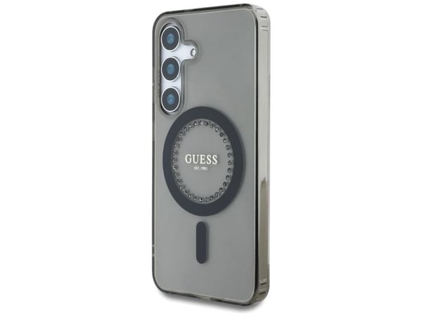 Guess Strassit Painettu Classic Logo MagSafe Samsung Galaxy S25 puhelimen tapauksessa musta musta
