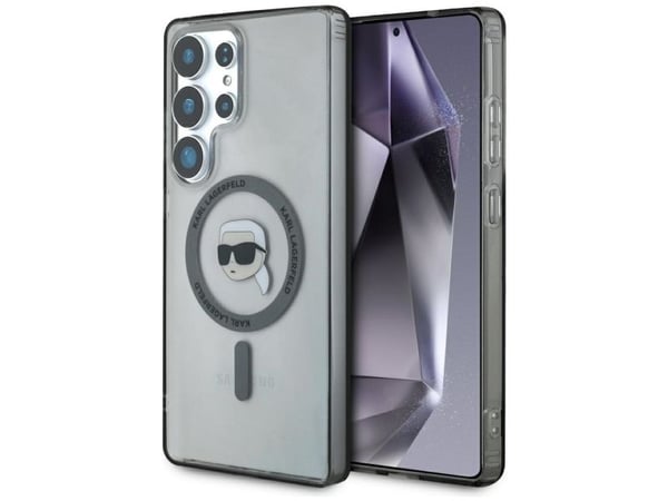 Karl Lagerfeld Button Karl Head Painettu Logo MagSafe Case Samsung Galaxy S25 Ultra musta