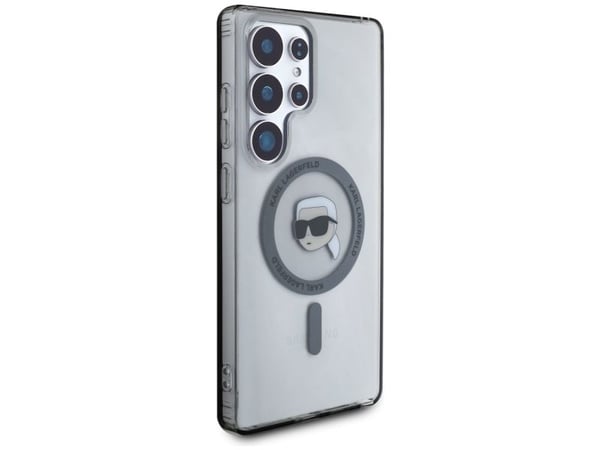 Karl Lagerfeld Button Karl Head Painettu Logo MagSafe Case Samsung Galaxy S25 Ultra musta