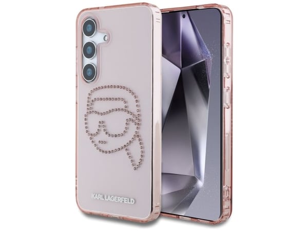 Karl Lagerfeld Veske til SAMSUNG S25 KLHCS25SHKHDCELP (IML Rhinestones K Head) Rosa