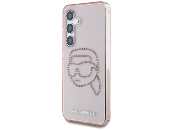 Karl Lagerfeld Veske til SAMSUNG S25 KLHCS25SHKHDCELP (IML Rhinestones K Head) Rosa