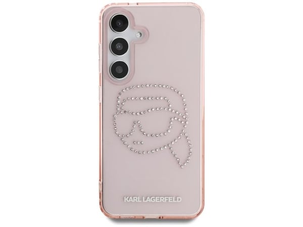 Karl Lagerfeld Veske til SAMSUNG S25 KLHCS25SHKHDCELP (IML Rhinestones K Head) Rosa