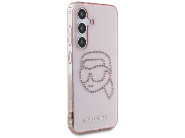 Karl Lagerfeld Veske til SAMSUNG S25 KLHCS25SHKHDCELP (IML Rhinestones K Head) Rosa