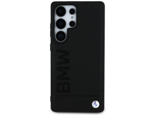Deklas BMW i lær med tekst til Samsung Galaxy S25 Ultra, svart