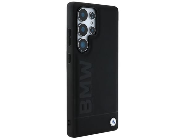 Deklas BMW i lær med tekst til Samsung Galaxy S25 Ultra, svart
