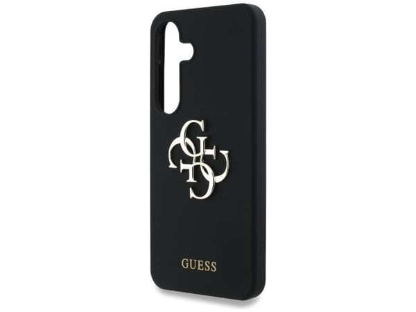 Kotelo Guess Silikoni Big 4G Logo Bottom Script Samsung Galaxy S25 mustana