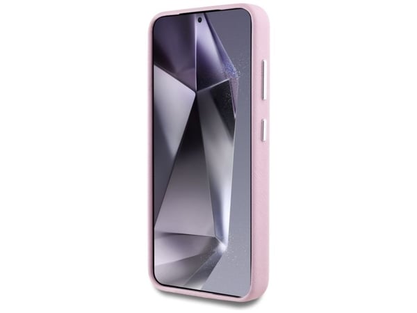 Kotelo Karl Lagerfeld Saffiano Täysin kääritty pitkänomainen metalli Logo MagSafe Samsung Galaxy S25+ puhelimen kotelo vaaleanpunainen