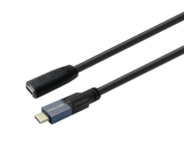 VivoLink - USB-forlengelseskabel - USB-C (hann) til USB-C (hunn) - USB 3.2 Gen 2 - 20 V - 5 A - 2 m - up to 20 Gbps data transfer rate - svart