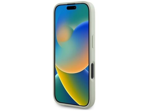 Guess Grained Big 4G Logo Small Classic Logo Apple iPhone 16 dėklas telefonui žalios spalvos