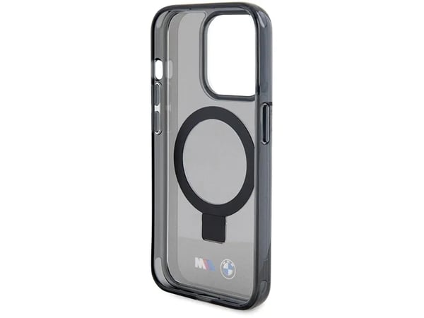 Kotelo BMW BMHMP15LURSK Apple iPhone 15 Pro 6,1″, musta, kova kotelo, Ring Stand M Collection MagSafe