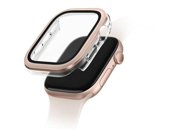 "Uniq Voute-deksel i herdet glass til Apple Watch 10 (46 mm) - Rose Gold