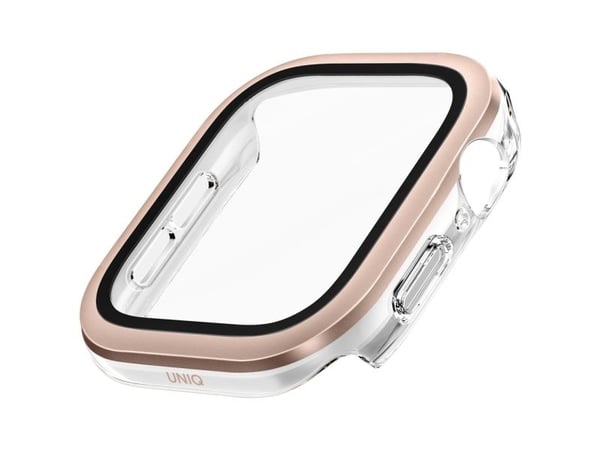 "Uniq Voute-deksel i herdet glass til Apple Watch 10 (46 mm) - Rose Gold