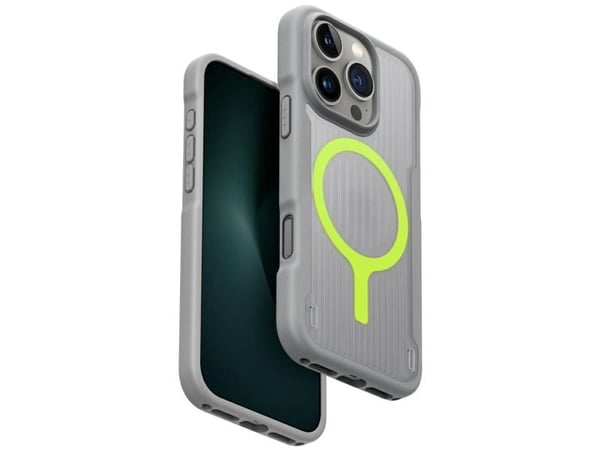 Uniq Combat Active Magclick -latauskotelo iPhone 16 Pro - harmaa