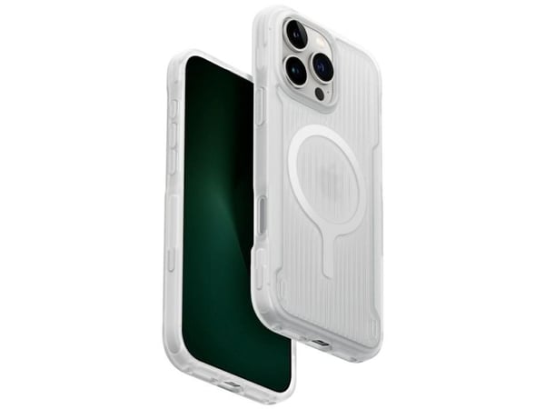 Uniq Combat Active Magclick -latauskotelo iPhone 16 Pro Maxille - Valkoinen