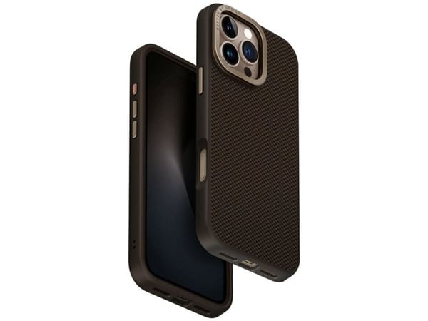 Uniq Keva Max Magclick -latauskameratelineen kotelo iPhone 16 Pro Maxille - ruskea