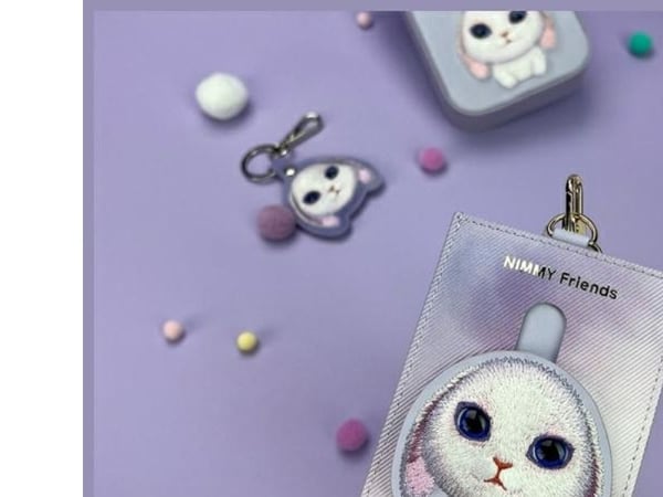 Plånbok/fodral för kort Big Eyed Pet 2.0 Rabbit lila