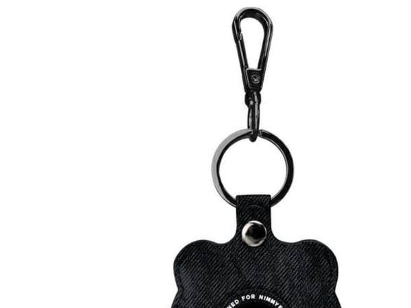 Nimmy 3-i-1 sett mobilveske + lommebok + etui til lokalisator svart/svart Big Eyed Pet 2.0 Panda