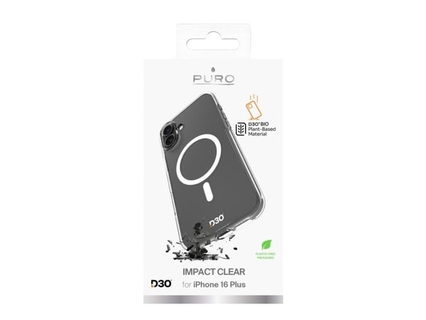 PURO PUIPC1667IMPCLD3OTR, Mobilskal, Apple, iPhone 16 Plus, 17 cm (6.7"), Transparent