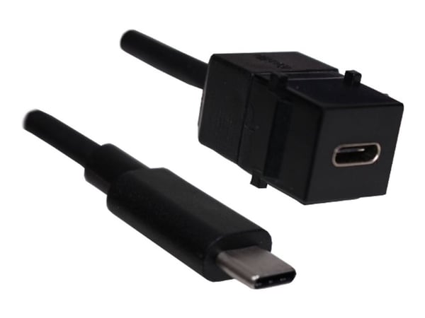 BACHMANN Keystone USB 3.1 liitäntä tyyppi C PD 60W naaras/uros , 0,5 m (917.1212) BACHMANN Keystone USB 3.1 liitäntä tyyppi C PD 60W naaras/uros , 0,5 m (917.1212)
