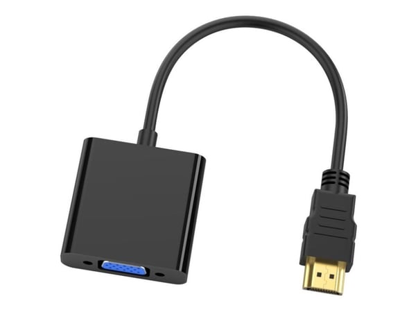 Conceptronic ABBY20B HDMI to VGA Adapter, 0.25 m, HDMI Type A (Standard), VGA (D-Sub), Male, Female, Straight Conceptronic ABBY20B HDMI to VGA Adapter, 0.25 m, HDMI Type A (Standard), VGA (D-Sub), Male, Female, Straight