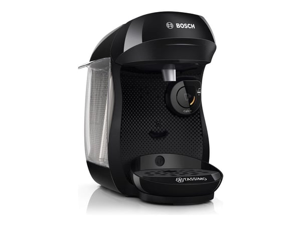 Bosch Tassimo Happy TAS102E, Kuddmatad kaffebryggare, 0,7 l, Kaffekapslar, 1400 W, Svart