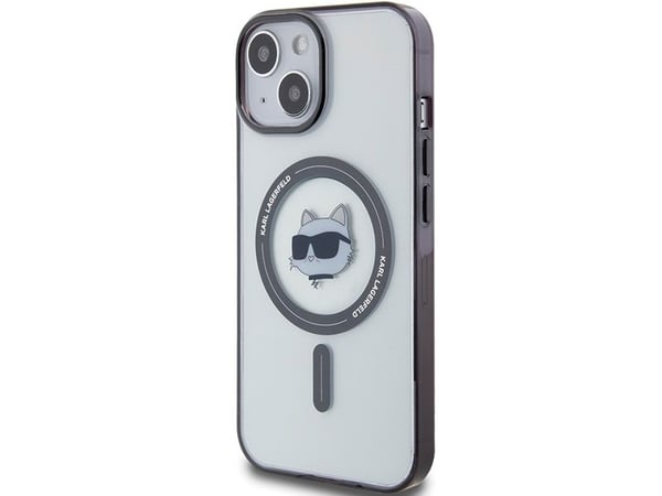 iPhone 15 6,1 Karl Lagerfeld KLHMP15SHCHNOTK permatomas deklas IML Choupette`s Head MagSafe
