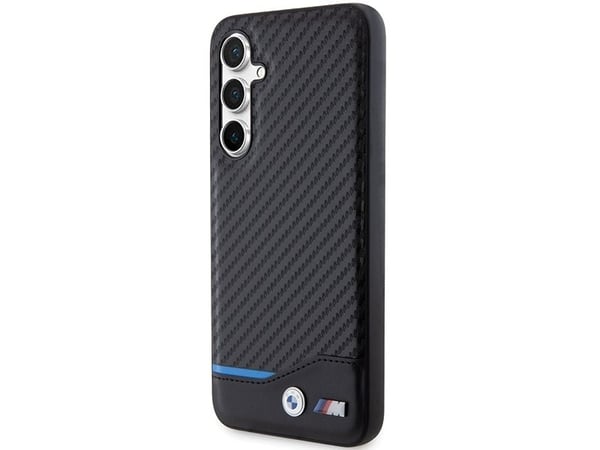 Original BMW BMHCS23FE22NBCK frontpanelveske for SAMSUNG S23 FE (karbon / svart)