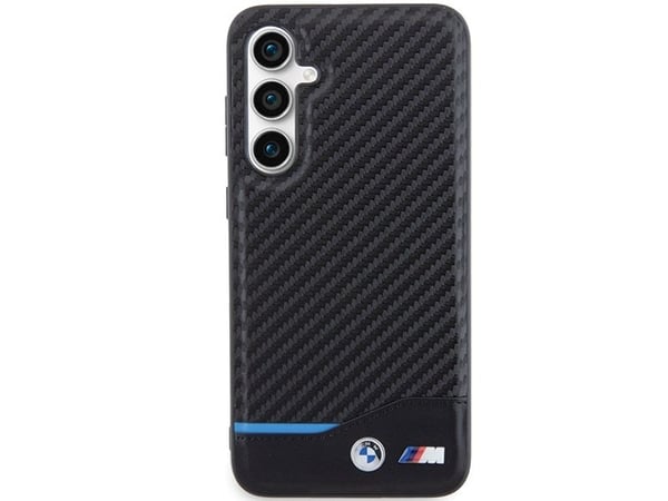 Original BMW BMHCS23FE22NBCK frontpanelveske for SAMSUNG S23 FE (karbon / svart)