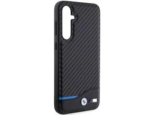 Original BMW BMHCS23FE22NBCK frontpanelveske for SAMSUNG S23 FE (karbon / svart)