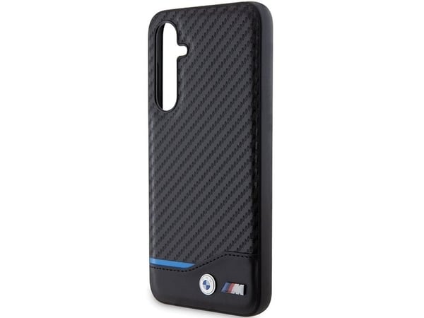 Original BMW BMHCS23FE22NBCK frontpanelveske for SAMSUNG S23 FE (karbon / svart)