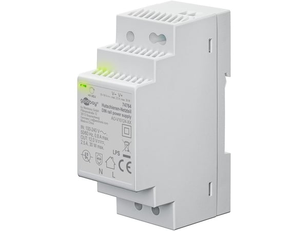 Virtalähde DIN-kiskoon 12 V (DC), 2,5 A, 30 W