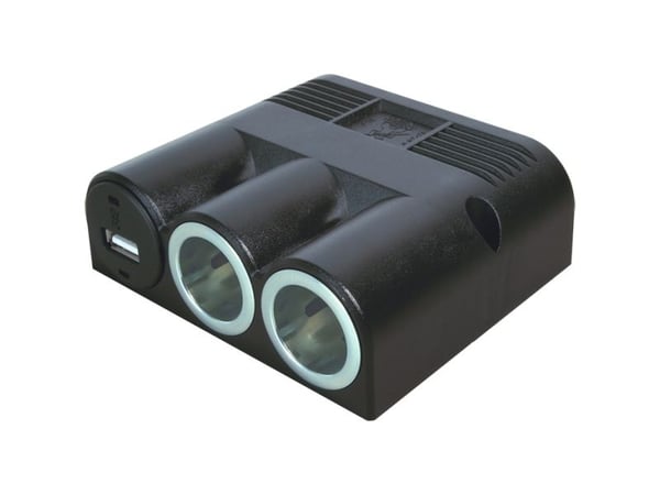 Pistorasia, jossa 2+USB 16A (USB 1A) ruuvikiinnitystä varten