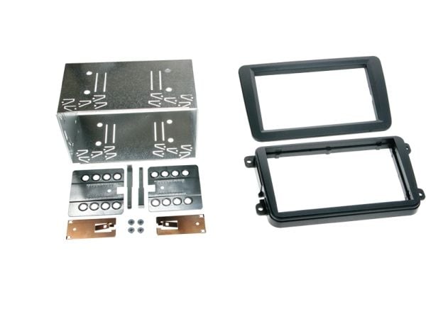 2-DIN kit div. VW sort rubbertouch