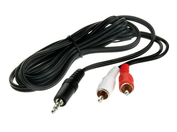 Stereo 3,5 mm RCA-stereoliitin