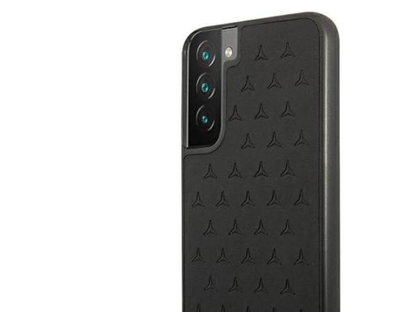 Mercedes MEHCS22MPSQBK S22+ hårdcase i läder med stjärnmönster svart