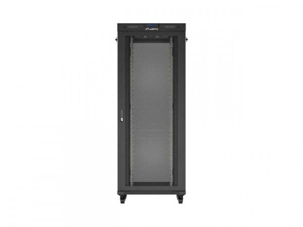 Lanberg - Rack skåp - platt paket - med 4 kylfläktar - fristående - RAL 9004, svart - 42U - 19"