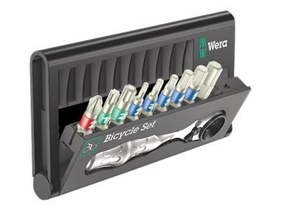 Wera Bicycle Set 9, Musta, Ruostumaton teräs, 123 mm, 27 mm, 74 mm, 156 g, 10 työkalua Wera Bicycle Set 9, Musta, Ruostumaton teräs, 123 mm, 27 mm, 74 mm, 156 g, 10 työkalua