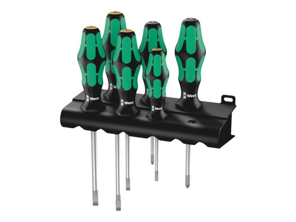 Wera Kraftform Plus - Serie 300 334/355/6 - Skruvmejseluppsättning - 6 delar