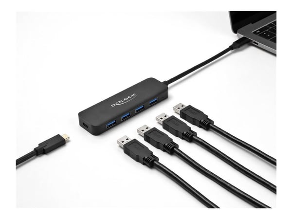 DeLOCK 64170, USB 3.2 Gen 1 (3.1 Gen 1) Type-C, USB 3.2 Gen 1 (3.1 Gen 1) Type-A, USB 3.2 Gen 1 (3.1 Gen 1) Type-C, 5000 Mbit/s, Musta, Metalli, 85 W