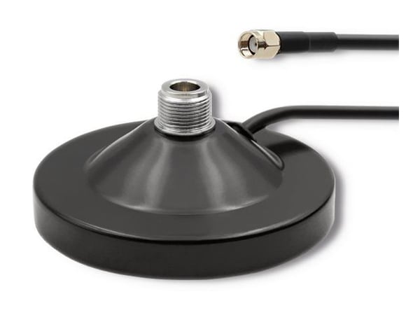 Qoltec - Antenn med magnetbas - with 2 m cable, N female - SMA female