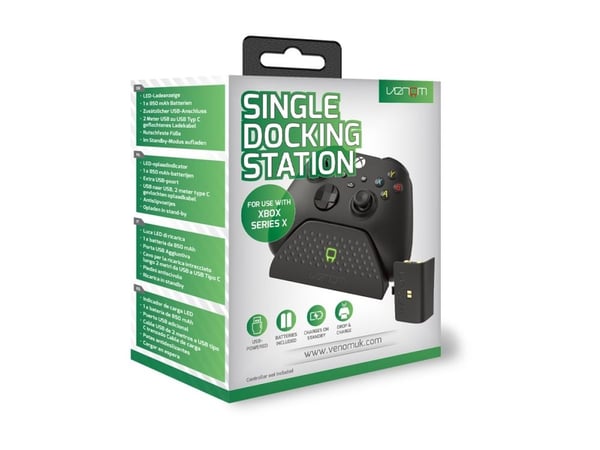 Venom - Laddningsstation + batteri - NiMH - 850 mAh - 2 utdatakontakter (2-pin styrenhet kontakt, USB) - svart