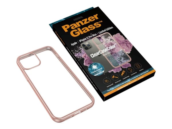 Panzer Glass PanzerGlass Clear Apple iPhone 12 Pro Max - dėklas telefonui skaidrus ir rožinės spalvos