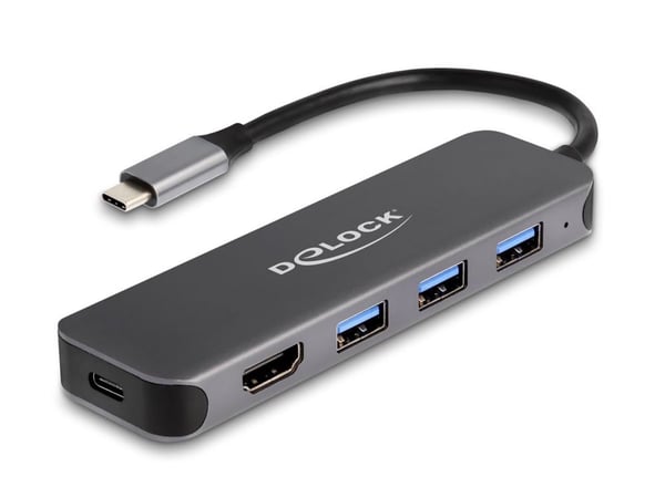 DeLOCK 64171, USB 3.2 Gen 1 (3.1 Gen 1) Type-C, 85 W, Harmaa, 30 Hz, HDMI, USB 3.2 Gen 1 (3.1 Gen 1) Type-A, USB 3.2 Gen 1 (3.1 Gen 1) Type-C, Kiina