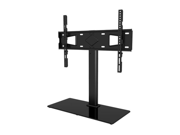 TECHly - Ställ - för LCD-display - härdat glas - svart - skärmstorlek: 32"-65" - skrivbordsstativ