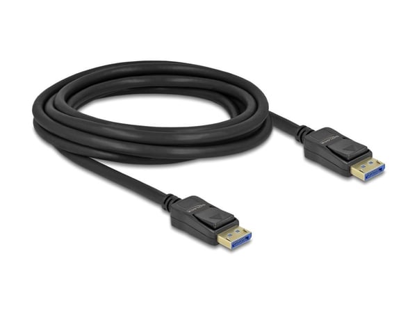 Delock - DisplayPort-kabel - DisplayPort (hane) till DisplayPort (hane) - DisplayPort 2.0 - 3 m - stöd för 10K 60 Hz (10.240x4320) - svart