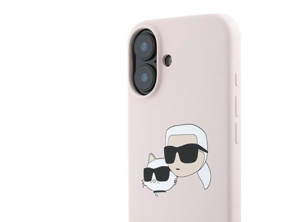 Karl Lagerfeld KLHMP16MSKCHPPLP iPhone16 Plus 6,7" rosa/rosa hårdskal Silikon Double Heads Print